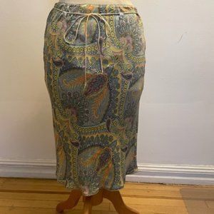 Cynthia Steffe paisley print silk skirt